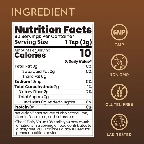 Vista 2 de Café instantáneo sin cafeína con hongos, suplemento de 14 hongos, 80 porciones grandes Mane de León, Reishi, Chaga, Cordyceps, Shiitake Energía