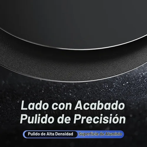 Vista 3 de Alfombrilla de ratón HONKID de aluminio metálico, delgada y dura, alfombrilla de doble cara impermeable con control rápido y preciso para laptop