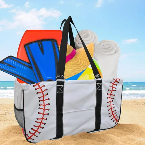 Vista 70 de NGIL Bolsa de comestibles reutilizable extra grande plegable de gran tamaño para comestibles, almacenamiento, picnic, playa, Estampado