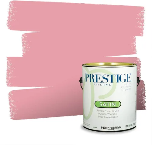 Vista 51 de Prestige Paints Pintura exterior e imprimación en uno, 1 galón, plano, coincidencia comparable de Valspar* Amber Rose*