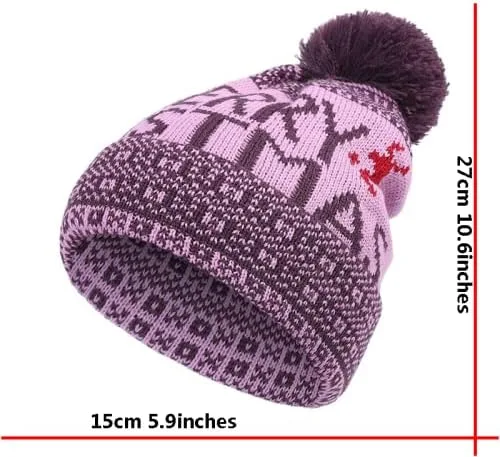 Vista 4 de Gorro de punto grueso suave y cálido para mujer y hombre, para otoño e invierno