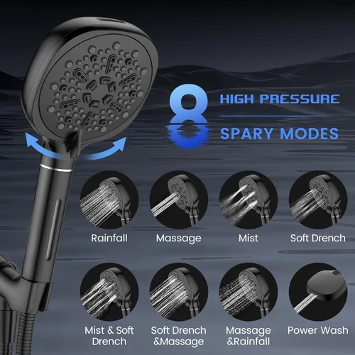 Vista 5 de Filtered Shower Head with Handheld, High Pressure Shower Head with Filters