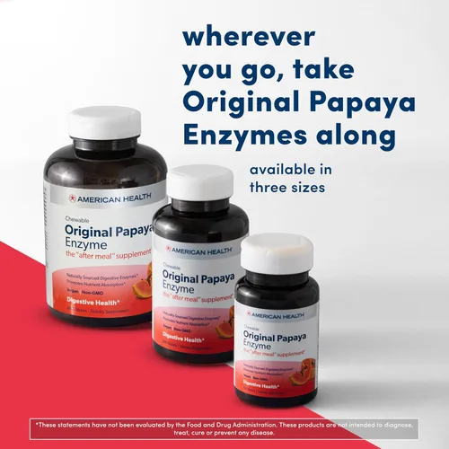 Vista 6 de American Health Enzima de papaya original masticable 250 Chwbls
