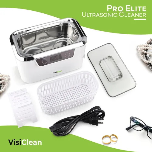 Vista 3 de Limpiador ultrasónico, limpiador ultrasónico profesional para anillos de diamante, plata, oro, aretes, collares, anteojos, dentaduras, retenedor