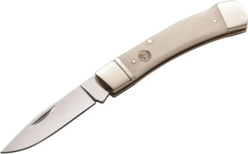 Vista 6 de Böker Lockback - Cuchillo de bolsillo de 2.95 pulgadas, ciervo auténtico, serie tradicional 2.0, fabricado en Alemania