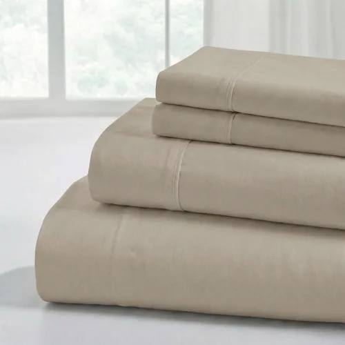 Vista 33 de Modern Threads - Sábanas lisas de microfibra suave, sábanas de microfibra de lujo, incluye sábana encimera, sábana bajera con bolsillos profundos