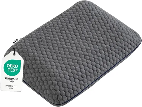 Vista 10 de Travel Memory Foam Pillow for Sleeping, Comfortable Camping Pillow, 15.75x11.81x3.94 inches, Easy to Carry Portable Bag, Soft, Breathable, Washable