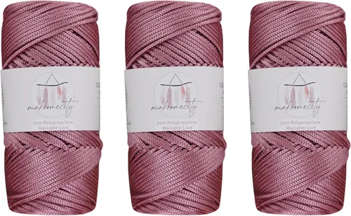 Vista 49 de Makromecity, Cordón de macramé de poliéster de 2 mm x 38 metros (125 yardas) 2 mm de polipropileno, cordón de macramé para crochet, bolsa