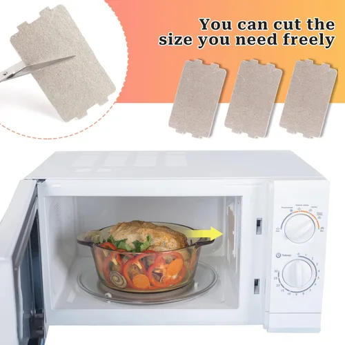 Vista 5 de 5 piezas de cubierta de guía de ondas de microondas, rebanada de mica, aislamiento térmico universal para microondas, cubierta de guía de ondas