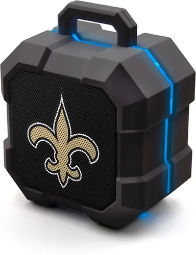 Vista 5 de SOAR NFL Shockbox - Altavoz Bluetooth inalámbrico LED, resistente al agua, IPX4, 5.0 Bluetooth con más de 5 horas de tiempo de reproducción, pequeño