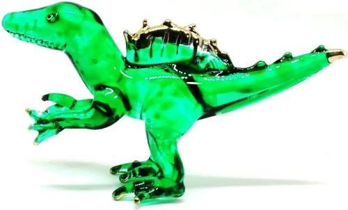 Vista 11 de Mini arte de vidrio soplado hecho a mano de 2.5 pulgadas, figura jurásica de dinosaurio brontosaurio, cosas geniales, animales en miniatura