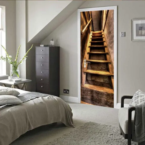 Vista 168 de Calcomanías 3D para puerta, murales para despegar y pegar, papel tapiz de caballo, calcomanías autoadhesivas extraíbles de PVC, impermeable, póster
