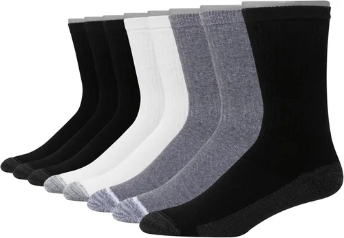 Vista 14 de Hanes Calcetines acolchados Max para hombre, absorben la humedad con control de olores, paquete múltiple