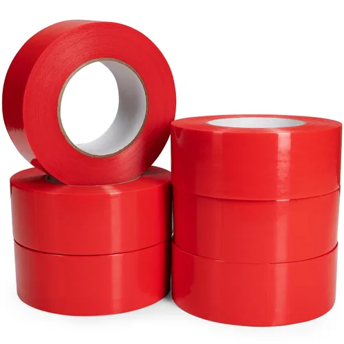Vista 16 de IDL Packaging Cinta de estuco roja de 2 pulgadas x 60 yardas, 1 rollo, resistente – 60 días de larga duración – Se quita sin dejar rastro
