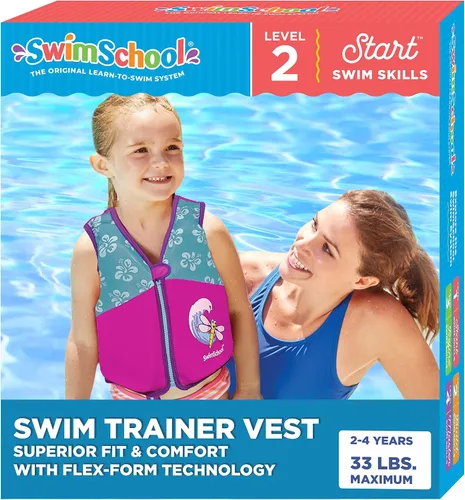Vista 10 de SwimSchool Chalecos de Entrenamiento de Natación para Niños para Niños Pequeños de 2 a 6 Años – Niños/Niñas – Varios Colores/Estilos – Flotadores