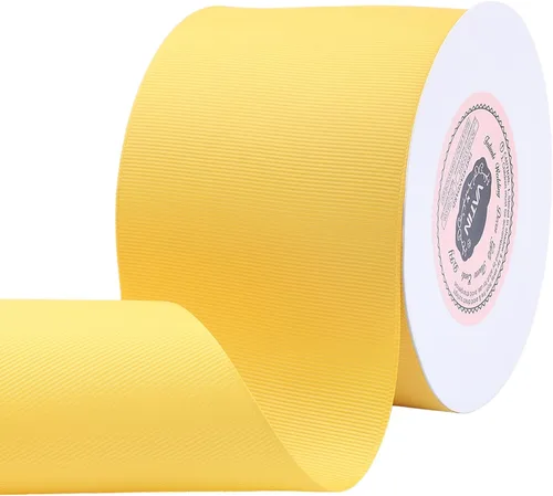 Vista 243 de VATIN Cinta de Grogrén Negra, 1-1/2" x 50 Yardas Continuas, Cinta de Grogrén de Poliéster Negra, Usar para Lazos de Bricolaje, Accesorios