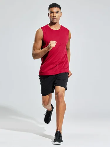 Vista 5 de MIER Camisetas de natación sin mangas UPF 50+ para hombre, secado rápido, para correr, con protección UV