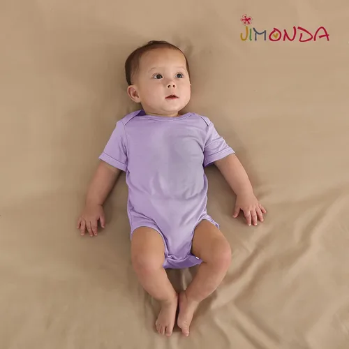 Vista 15 de Jimonda Body de rayón de bambú de manga corta para bebés, niños y niñas, trajes suaves para recién nacidos
