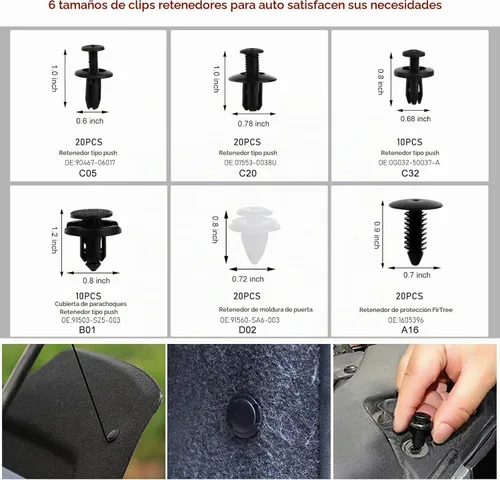Vista 2 de GLK 248 piezas de herramientas de extracción de molduras, herramienta de palanca, kit de herramientas de extracción de panel de puerta para Negro