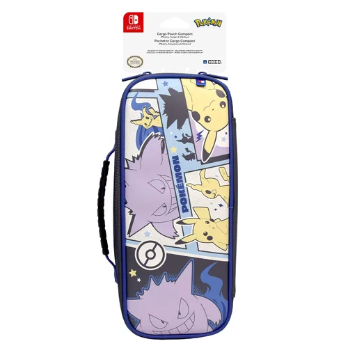 Vista 2 de Nintendo Switch Cargo Pouch Compact (Pikachu, Gengar, & Mimikyu) - Split Pad Compact Compatible Travel Case - Officially Licensed by Nintendo &