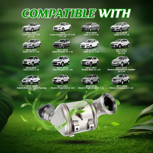 Vista 6 de Kit de convertidor catalítico FOMIUZY para Chevy Cruze 2011 2012 2013 2014 2015 2016 Sonic 2012-2017 2018 2019 2020 Trax 2015-2021 Buick Encore