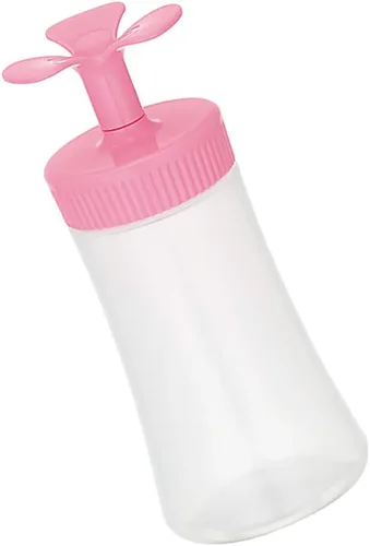 Vista 8 de Cabilock Botella de plástico para condimentos con tapa para salsa de tomate y barbacoa, aderezos de jarabe y más (rosa)