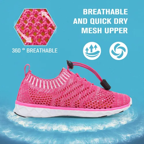 Vista 4 de EQUICK - Zapatos acuáticos para niños y niñas con estilo atlético tenis ligeros para infantes niños pequeños y grandes