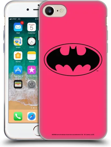 Vista 302 de Head Case Designs Funda de gel con licencia oficial de Batman DC Comics Bat Signal Logos [protección de grado militar] compatible con Apple iPhone 7