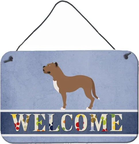 Vista 2 de Caroline's Treasures BB8339DS812 Perro de Presa Canario - Letrero de metal de aluminio azul para cocina, barra de pared o baño, decoración