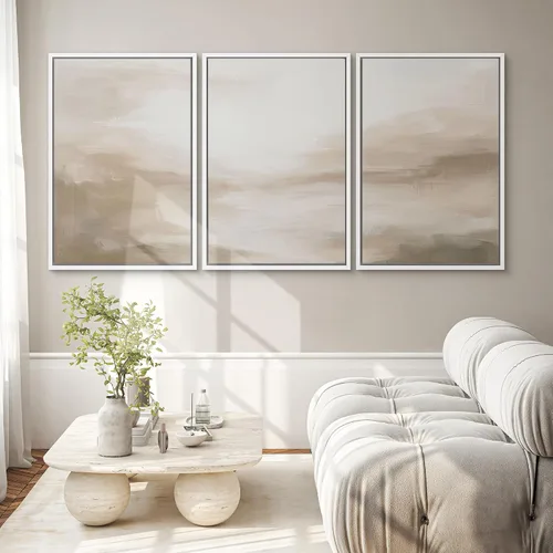 Vista 200 de SIGNWIN Lienzo enmarcado para pared, juego de arte de collage de hojas transparentes en blanco y negro, ilustraciones de naturaleza silvestre, arte