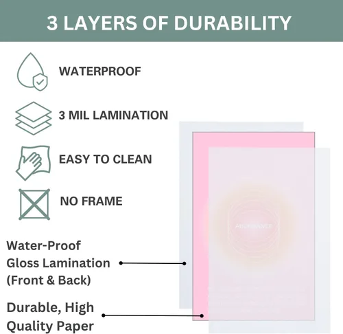 Vista 8 de Abundance - Póster estético de aura en degradado, arte de pared espiritual, arte de pared moderno, aura rosa, impresión de degradado de regalo