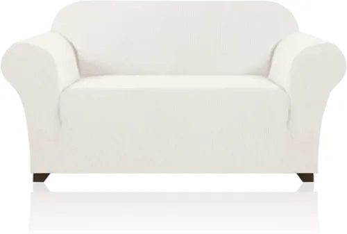 Vista 44 de PrinceDeco Funda elástica para sofá de 3 cojines, funda de sofá de tela jacquard de elastano de 1 pieza, funda universal antideslizante, protector