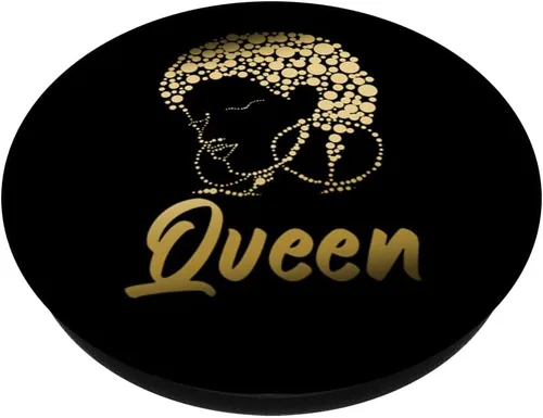 Vista 2 de Queen Circle Art - Soporte y agarre para teléfonos y tabletas, diseño étnico africano