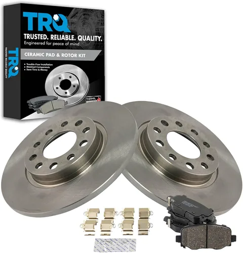 Vista 107 de TRQ Juego de pastillas de freno y rotor de cerámica trasera compatible con Honda Accord V6 1998-02 3.0L con frenos de disco traseros 02-06 Acura RSX