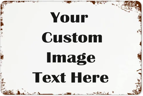 Vista 9 de Letrero de metal personalizado con tu propio texto o imagen, texto, imagen, logotipo, imagen, letreros personalizados para pared, exteriores, calle