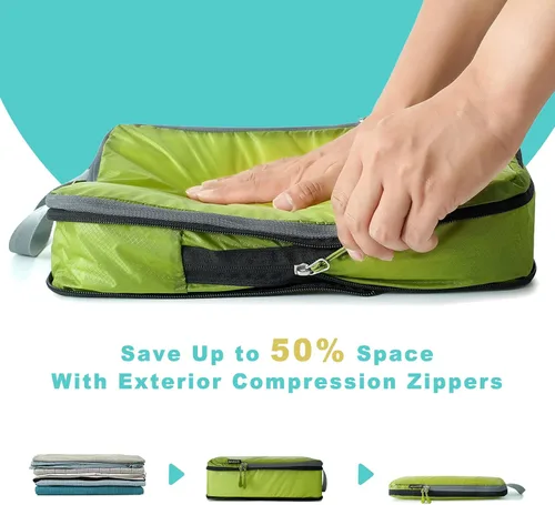Vista 25 de BAGAIL 4 Set/6 Set Ultraligero Compresión Embalaje Cubos Organizador de Embalaje para Accesorios de Viaje Equipaje Maleta Mochila