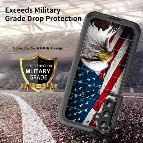 Vista 4 de Funda para Galaxy A15 5G, cuerpo completo, protección contra caídas, a prueba de polvo, resistente de 3 capas, militar, resistente, duradera