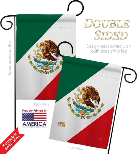 Vista 5 de Nacionalidad México Garden House Banderas Set Regional Nación Internacional Mundo País Particular Área Pequeña Decorativa Patio Banner Doble Cara