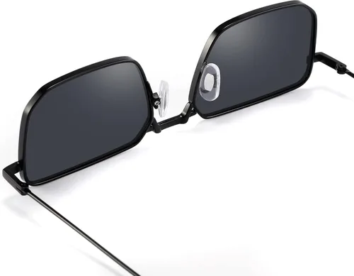 Vista 8 de Naomi - Gafas de sol rectangulares clásicas, retro, marco de metal, tamaño pequeño, protección UV UV400, para hombres y mujeres
