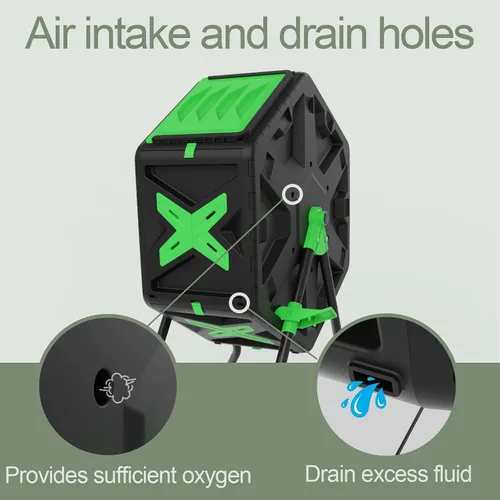 Vista 2 de SQUEEZE master Vaso de compostaje ligero de una sola cámara para compost de 18.5 galones/70L