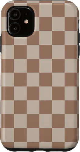 Vista 8 de Bonita funda Classic Dark Brown Checkered Big Checkerboard para iPhone 16