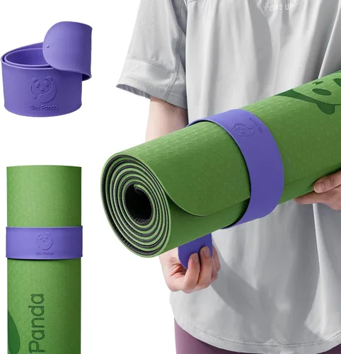 Vista 9 de Yoga Mat Strap Slap Band, One Snap Keeps Mats Tightly Rolled, Heavy-Duty Clasp Fits Most Size Mats(24" L X 2" W)