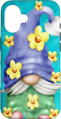 Vista 32 de Floral Spring Gnome for Garden Mom and Summer Cute Flower Case for iPhone 17
