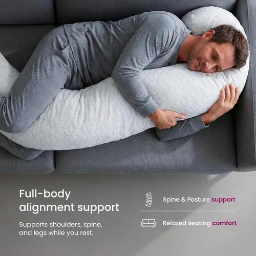 Vista 4 de IWS I WANNA SLEEP SnowTouch Almohada ajustable, soporte para el cuello, almohadas de cama para dormir, espuma viscoelástica de corte cruzado de gel