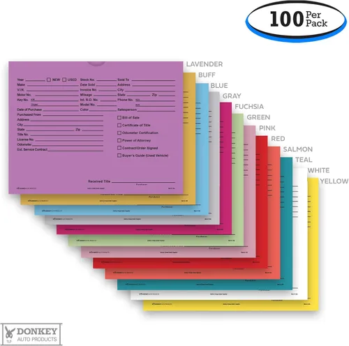 Vista 9 de Sobres impresos para ofertas de vehículos de 9 x 12 pulgadas, chaquetas (100 envueltas retráctiles) (lavanda)