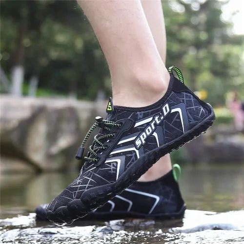 Vista 7 de UBFEN Zapatos acuáticos para natación, para hombre y mujer, para deportes de playa, secado rápido, descalzos para navegación, pesca, buceo, surf
