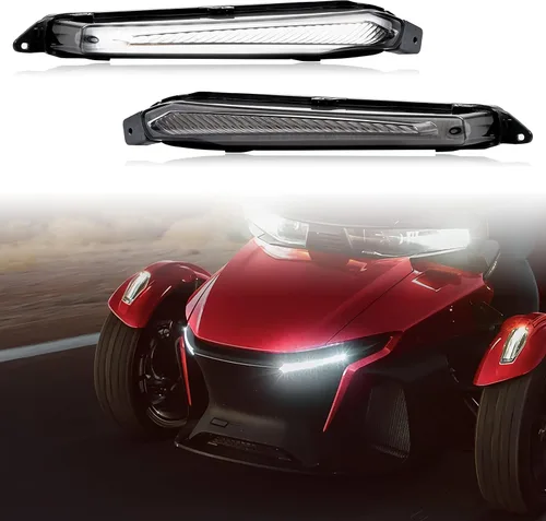 Vista 8 de SAUTVS luces LED para señal de giro delantera, luces de circulación diurna DRL, lámparas auxiliares de acento con luces intermitentes amarillas