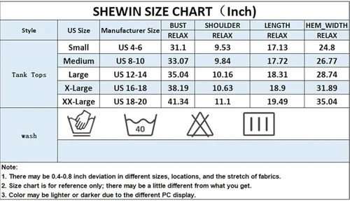 Vista 6 de SHEWIN Camiseta corta sin mangas con espalda cruzada para mujer