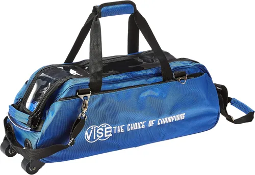 Vista 11 de Vise Bolsa de bolos con rueditas para tres bolas Negro