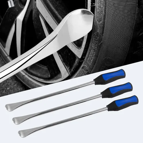 Vista 4 de 14.5" Cucharas de neumáticos Juego de herramientas de hierro para cambio de neumáticos de motocicleta y moto de cross, kit de cucharas para Azul